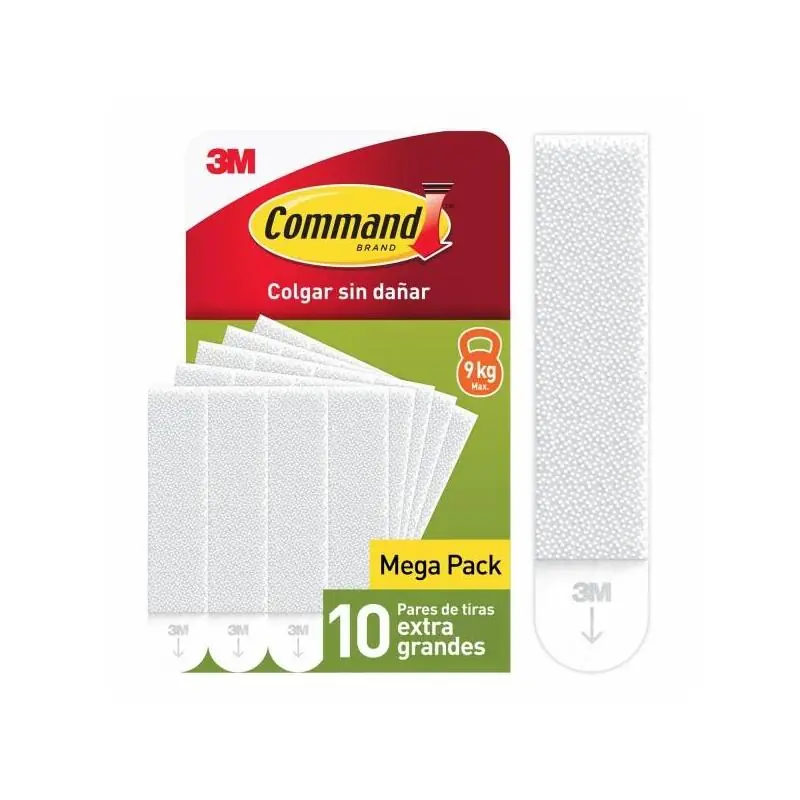 Command Pack De 20 Tiras Adhesivas Para Colgar Cuadros - 10 Pares Xl - Blanco Compra Ahora
